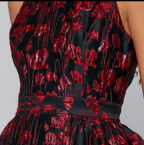 Bebe Sina Jacquard Hi-Lo Gown - Picture 3 of 5